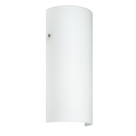 Besa Lighting Torre 14 Wall Sconce, Opal Matte, Satin Nickel Cap Finish, 1x8W LED 819207-LED-SN
